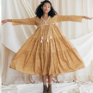 Christy Dawn The Paloma Dress in Biscotti Cosmos Floral MP